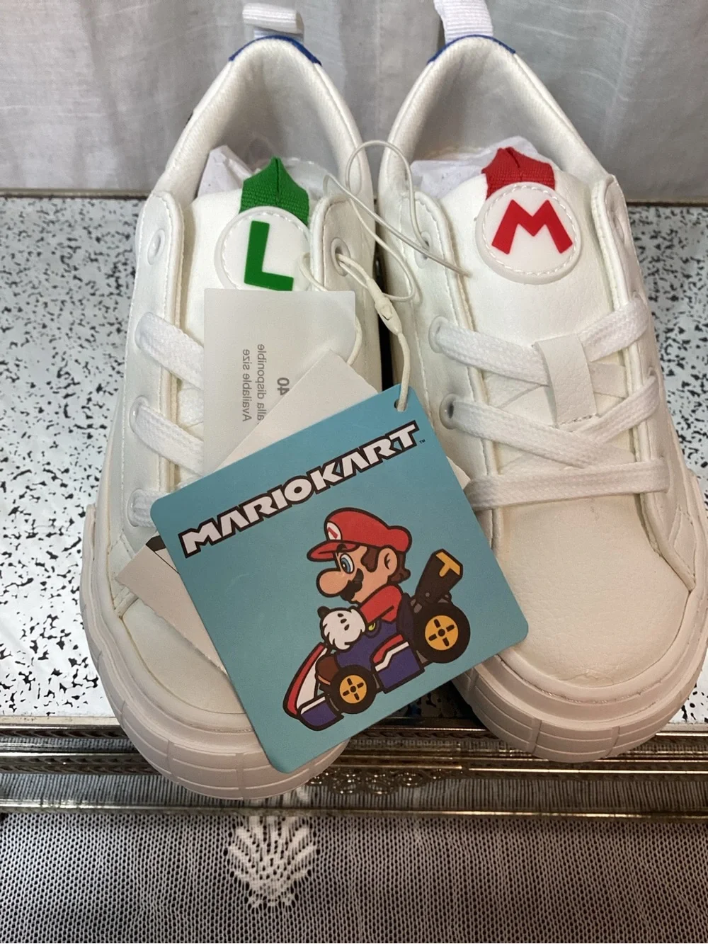 NWT Zara X Nintendo Mario Kart Kid Sneakers; Size: 12.5